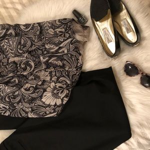 Black and gray top